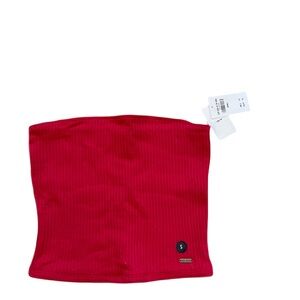 ❤️ HOLLISTER RED RIBBED TUBE TOP SIZE SMALL NEW